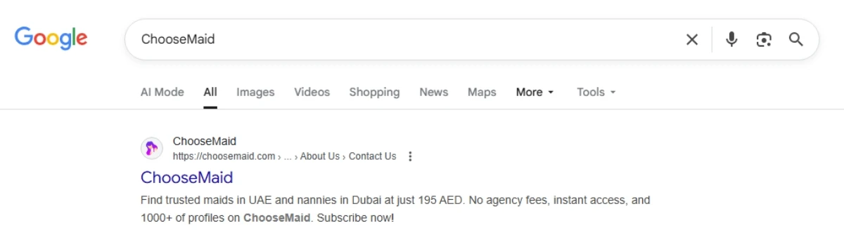 Domestic worker in Dubai ChooseMaid - Domestic worker